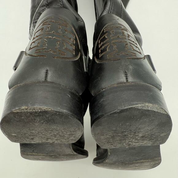 Tory Burch Colton Leather Equestrian Riding Knee High Zip Up Boots Black Size 8 - Picture 7 of 10